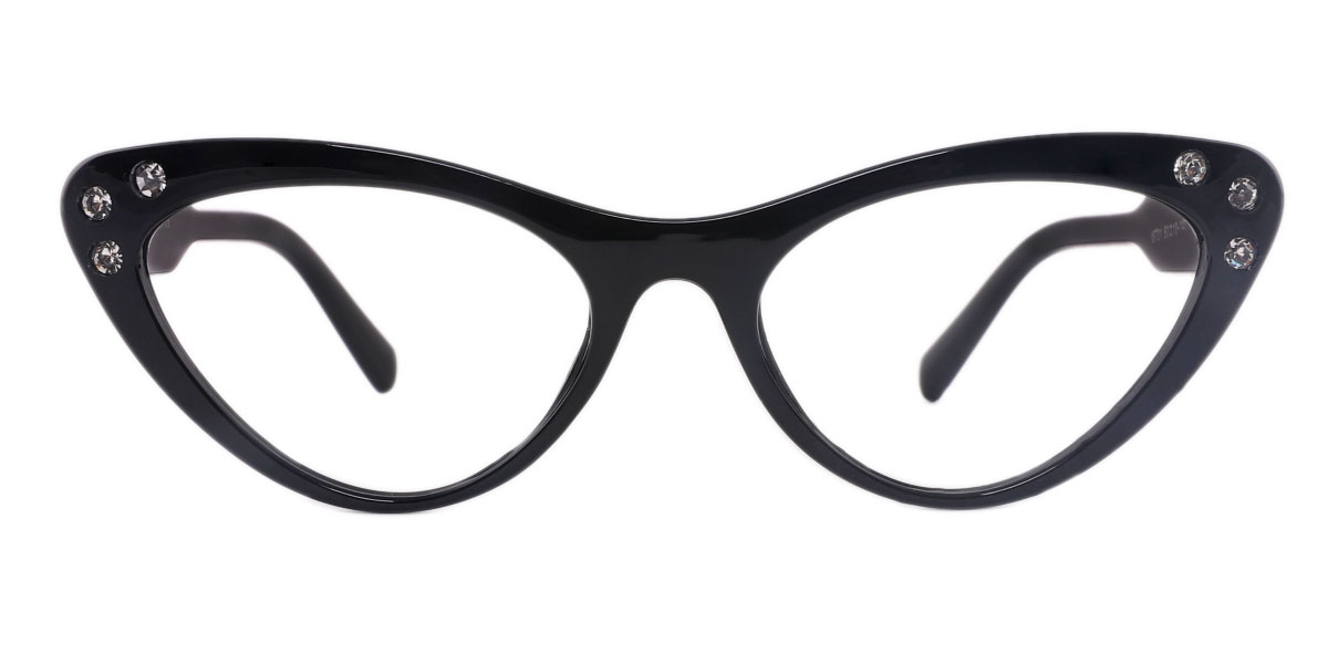 Fashion Shiny Cateye Prescription Eyeglasses Online Large Full-Rim ...