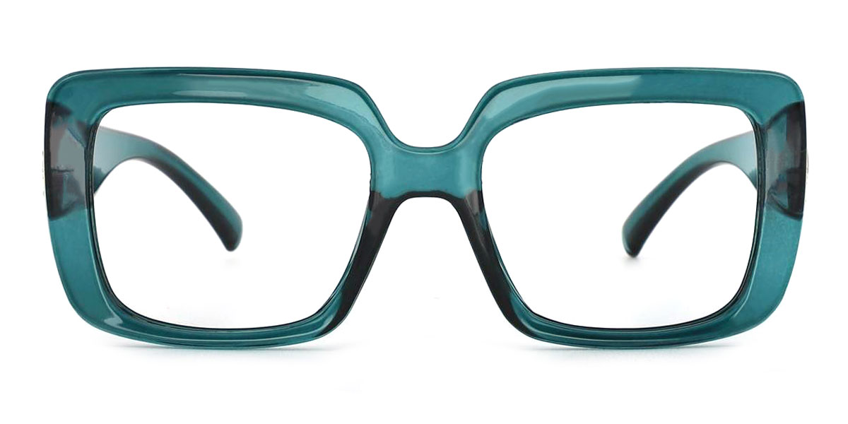 Green Rectangle Gorgeous Unique Full-rim Plastic Large Glasses for ...