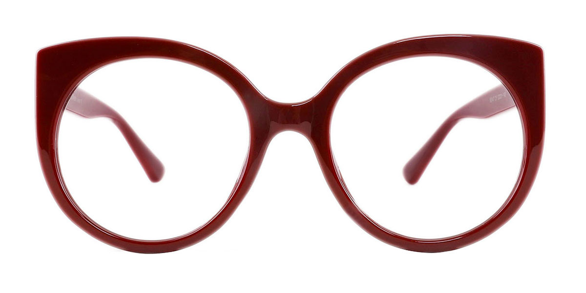 red frame cateye glasses