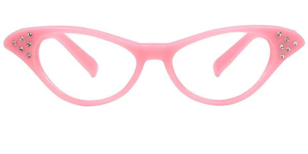 Women's Retro Cateye Pink Prescription Glasses Plastic Full Frame ...