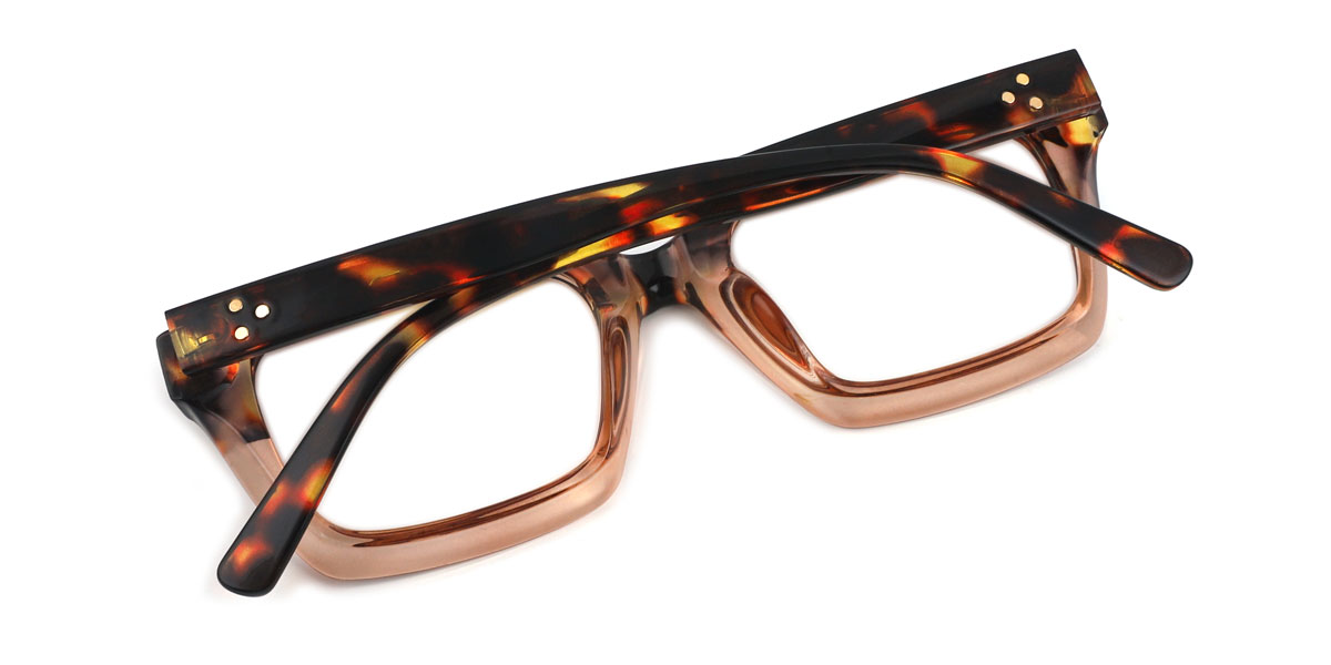 Tortoiseshell Rectangle Classic Full Rim Plastic Large Glasses For Unisex From Wherelight 