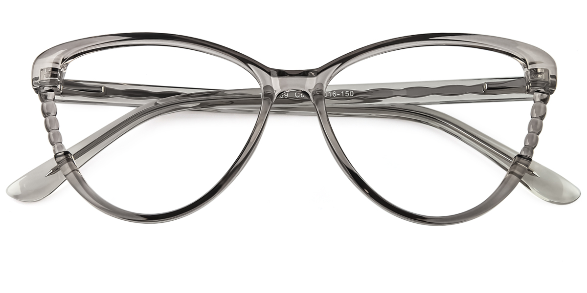 Grey Cateye Gorgeous Unique Full-rim Mix & Match Large Glasses for ...